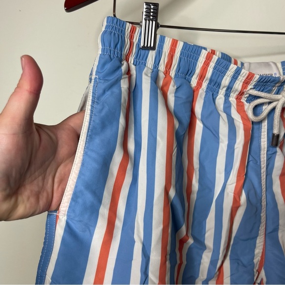 Solid and Stripe men striped blue white swim trunks sz XL - Picture 4 of 5